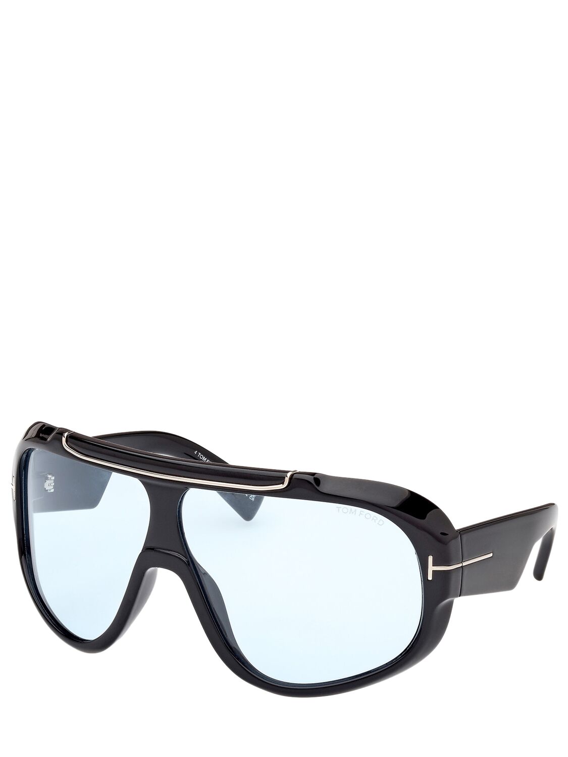 Shop Tom Ford Rellen Mask Sunglasses In Schwarz,blau