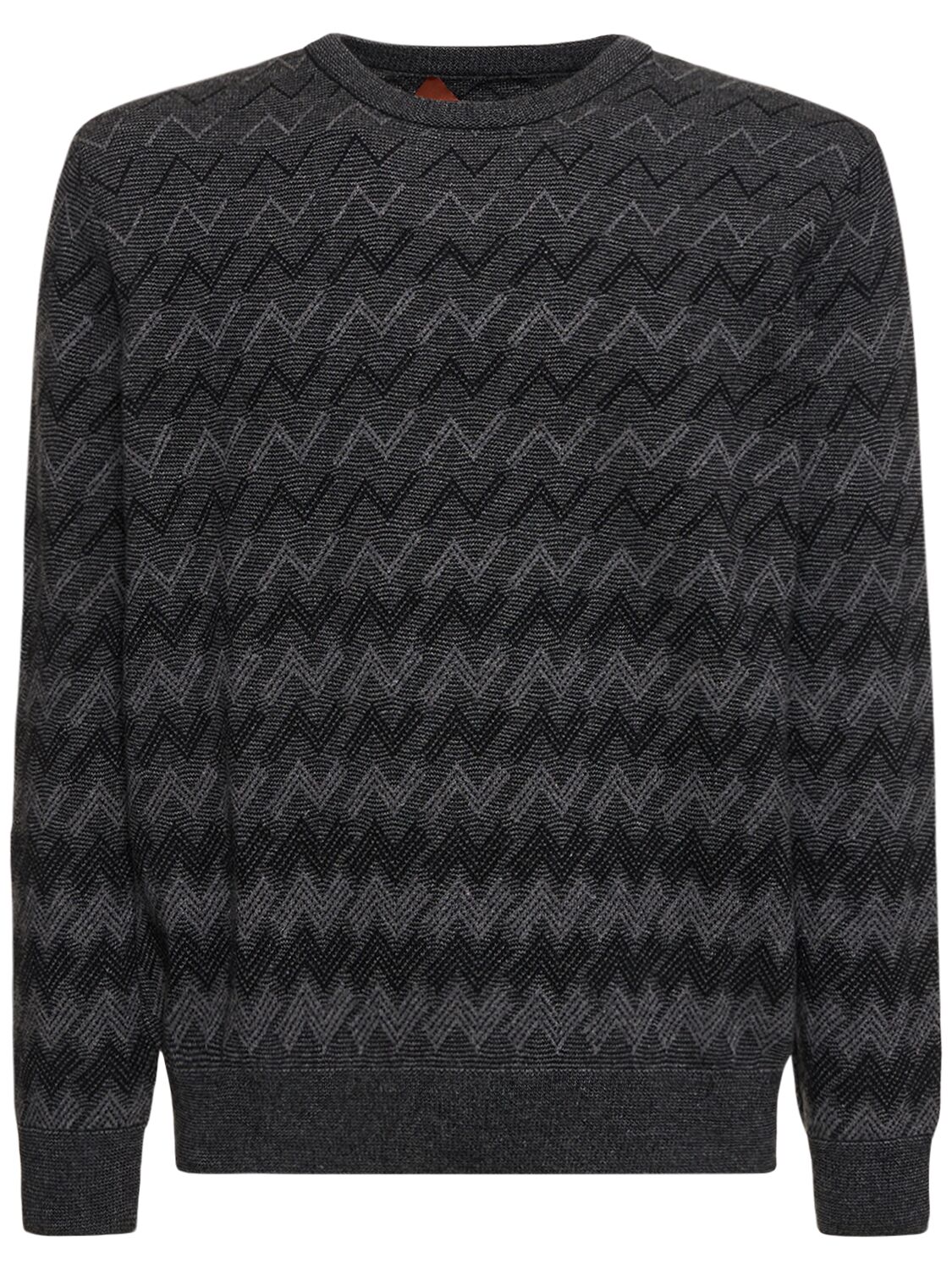 Missoni Monogram Cashmere Knit Jumper In Black