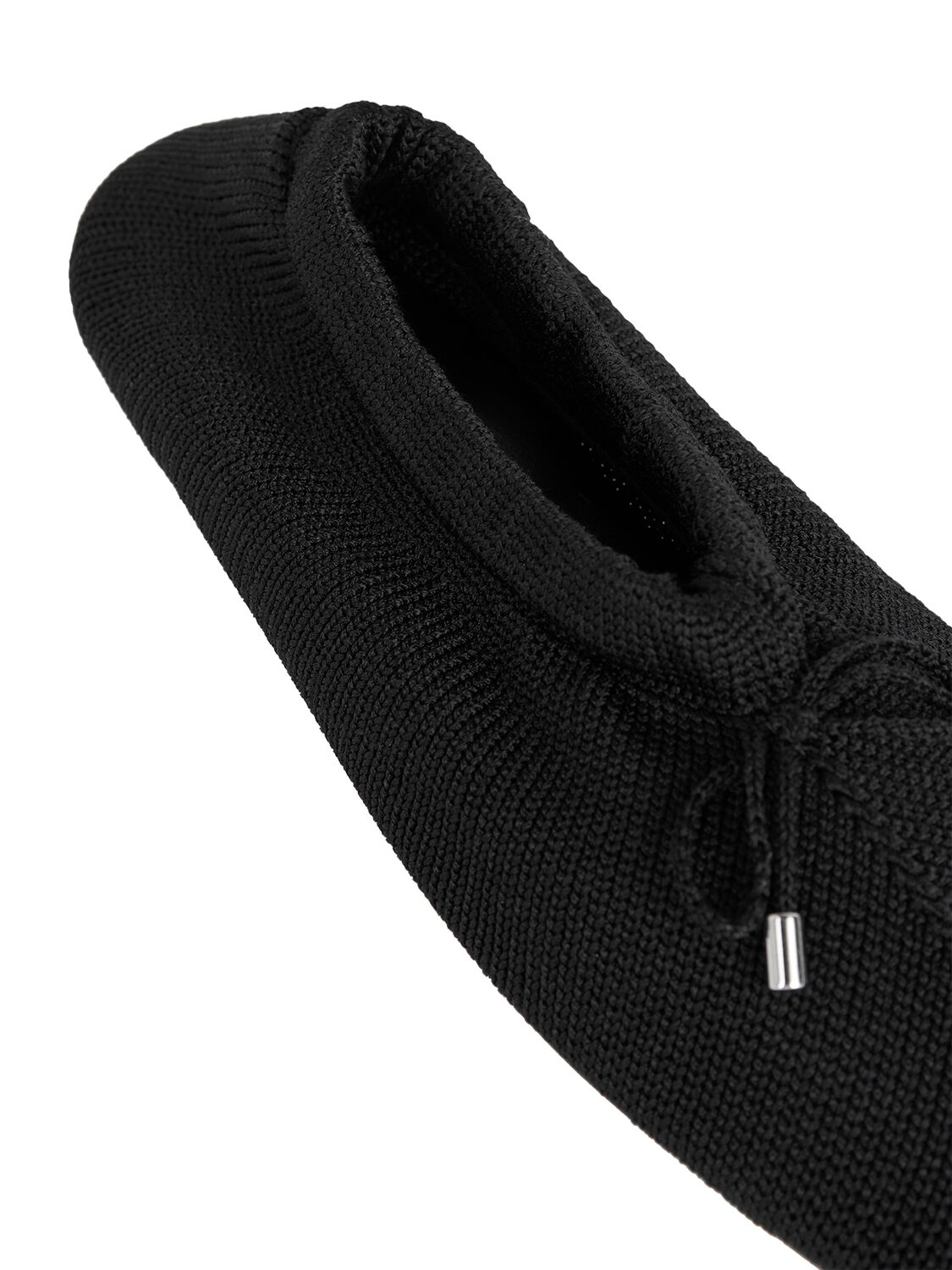 Shop Totême 5mm Knit Flat Shoes In Black