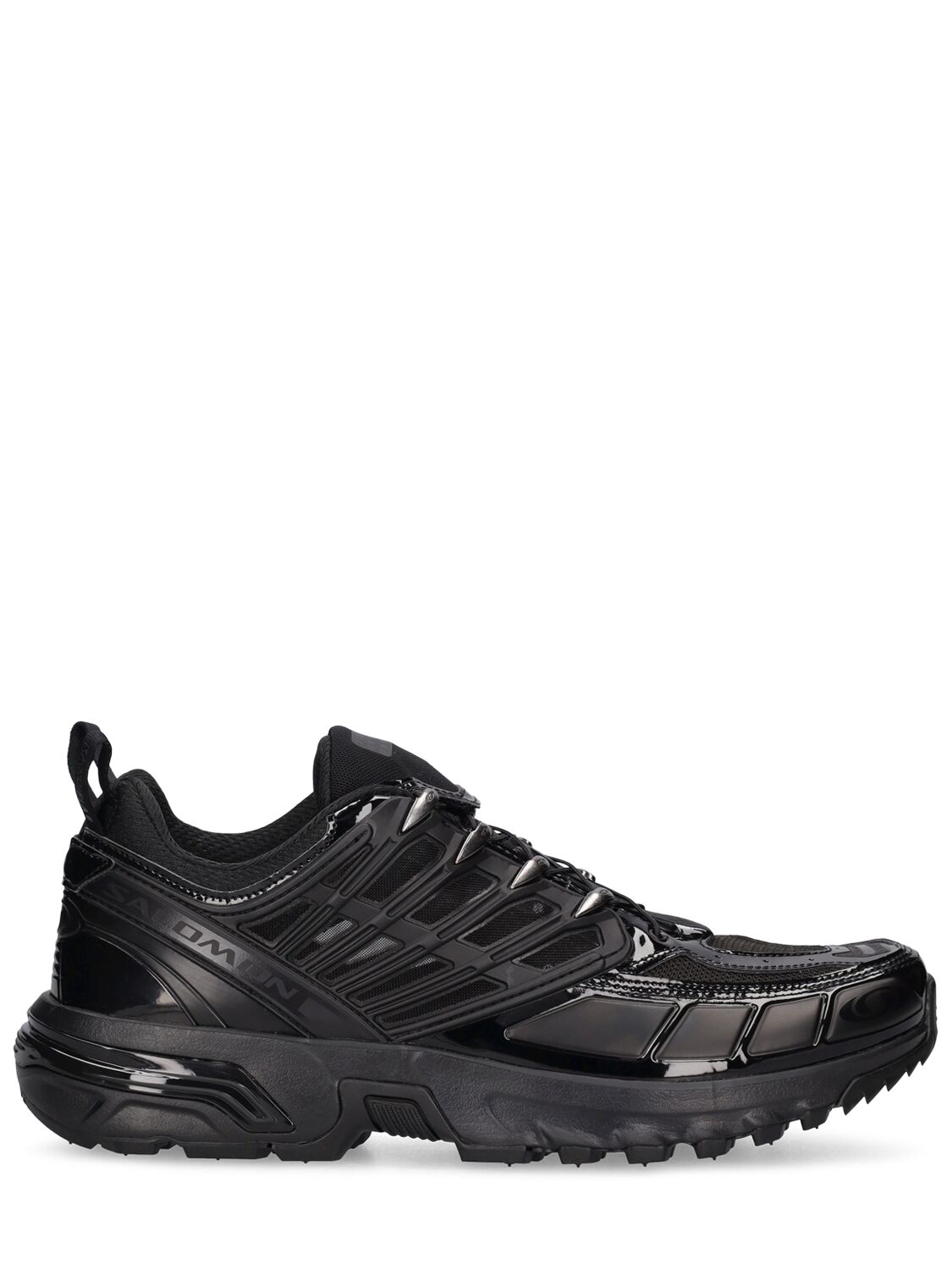 Mm6 Maison Margiela Acs Pro Colourblock Caged Runner Trainers In Black
