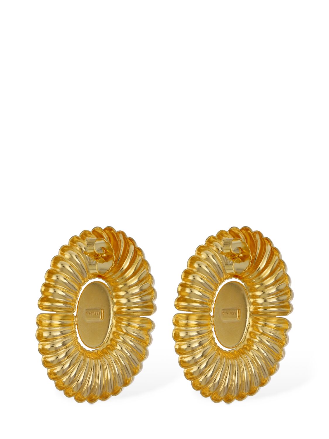 Shop D'estree Sonia Sun Stud Earrings In Gold,green