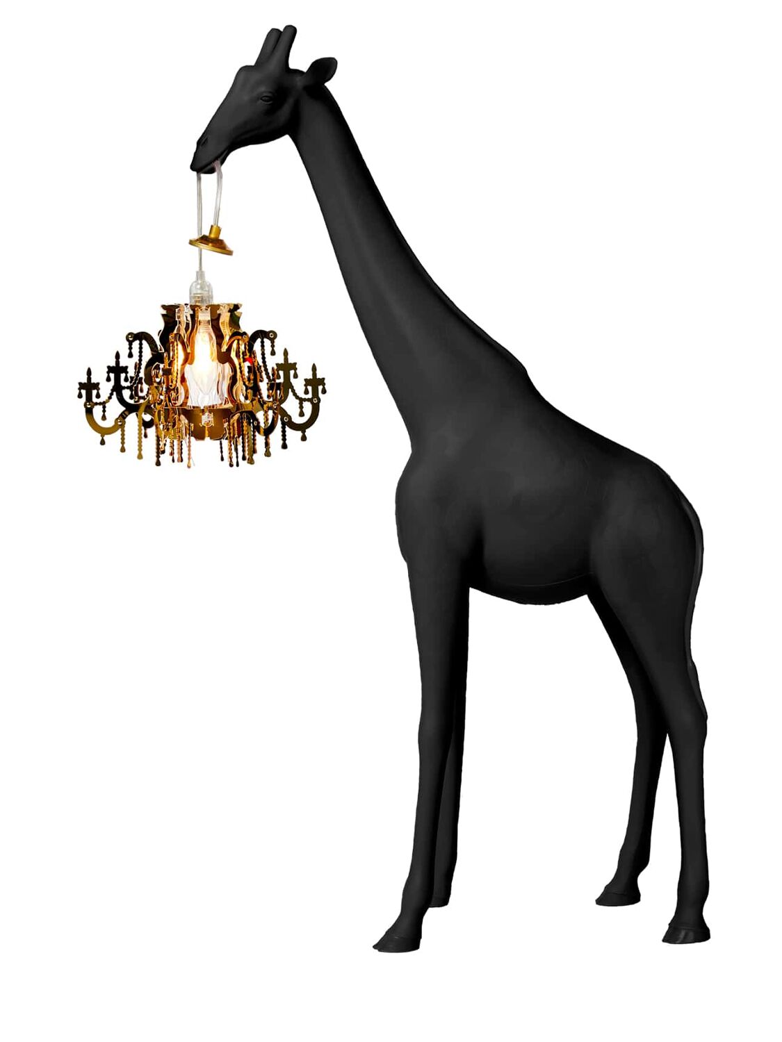 Qeeboo Xs Giraffe In Love Table Lamp In Black