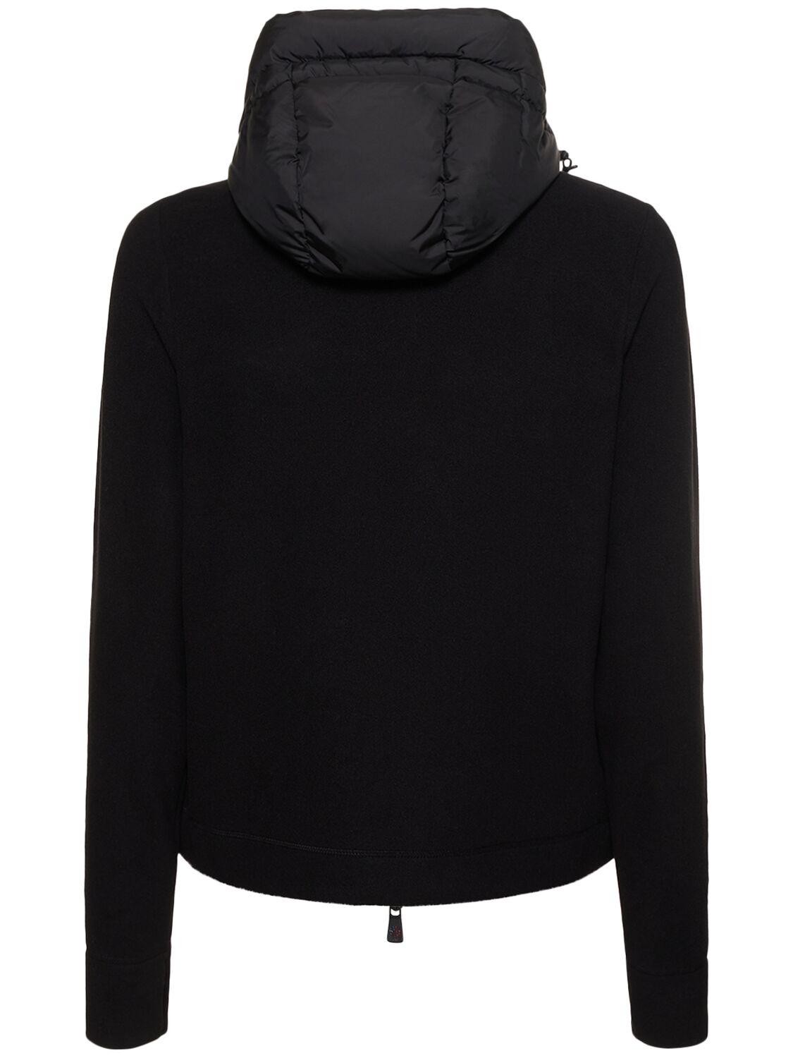 Shop Moncler Nylon Down Zip-up Cardigan In Black