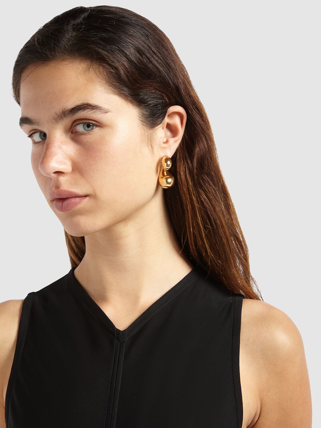 Shop Bottega Veneta Drop Sterling Silver Earrings In Gold