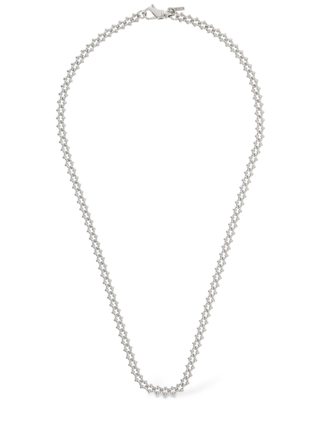 Emanuele Bicocchi Knot Chain Necklace In Silver