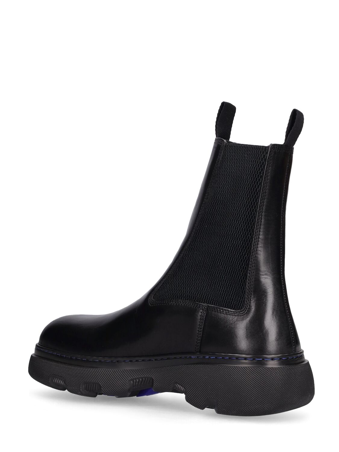 Shop Burberry Mf Gabriel Leather Chelsea Boots In Black