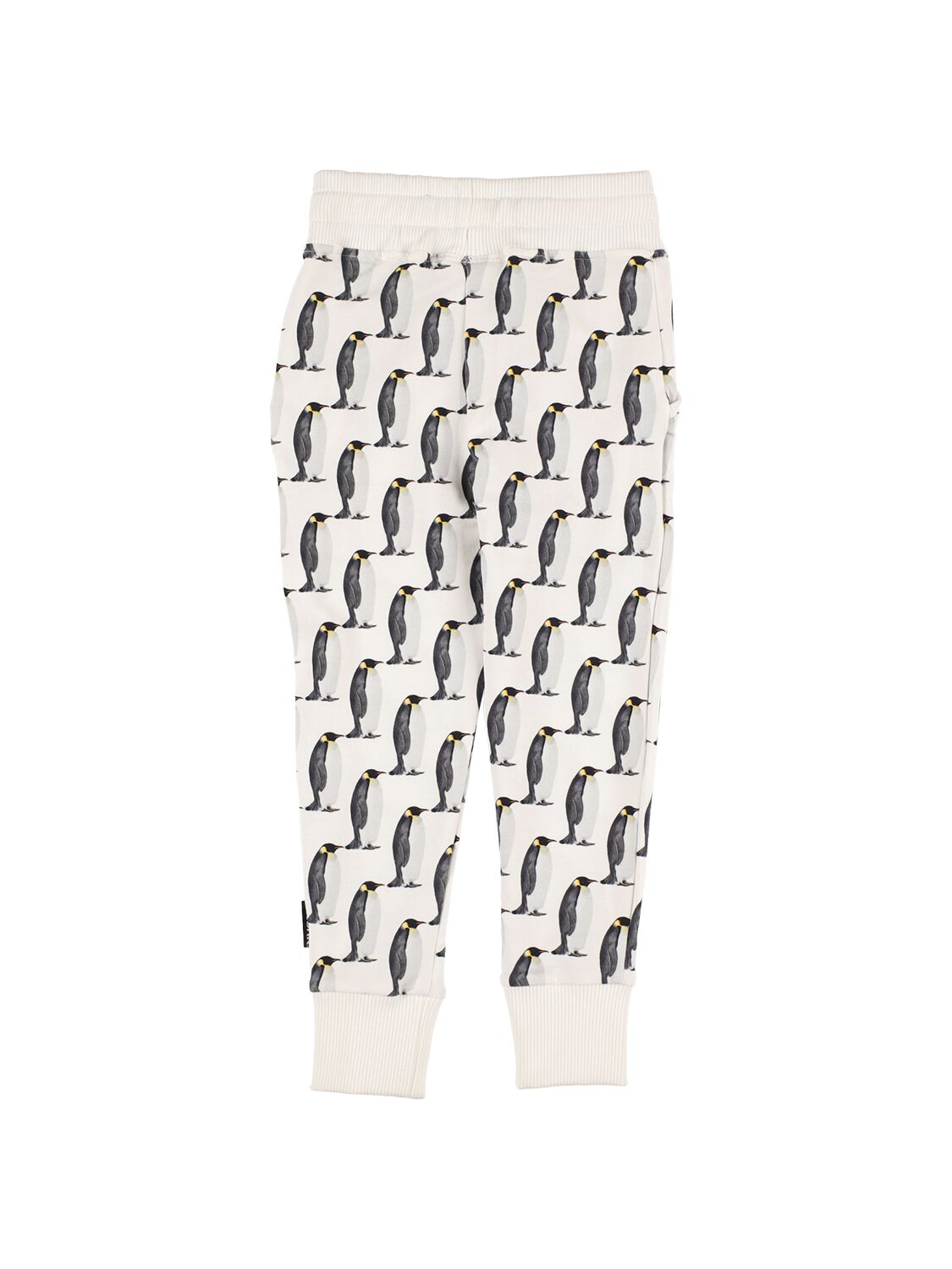 Shop Snurk Penguin Print Organic Cotton Sweatpants In White