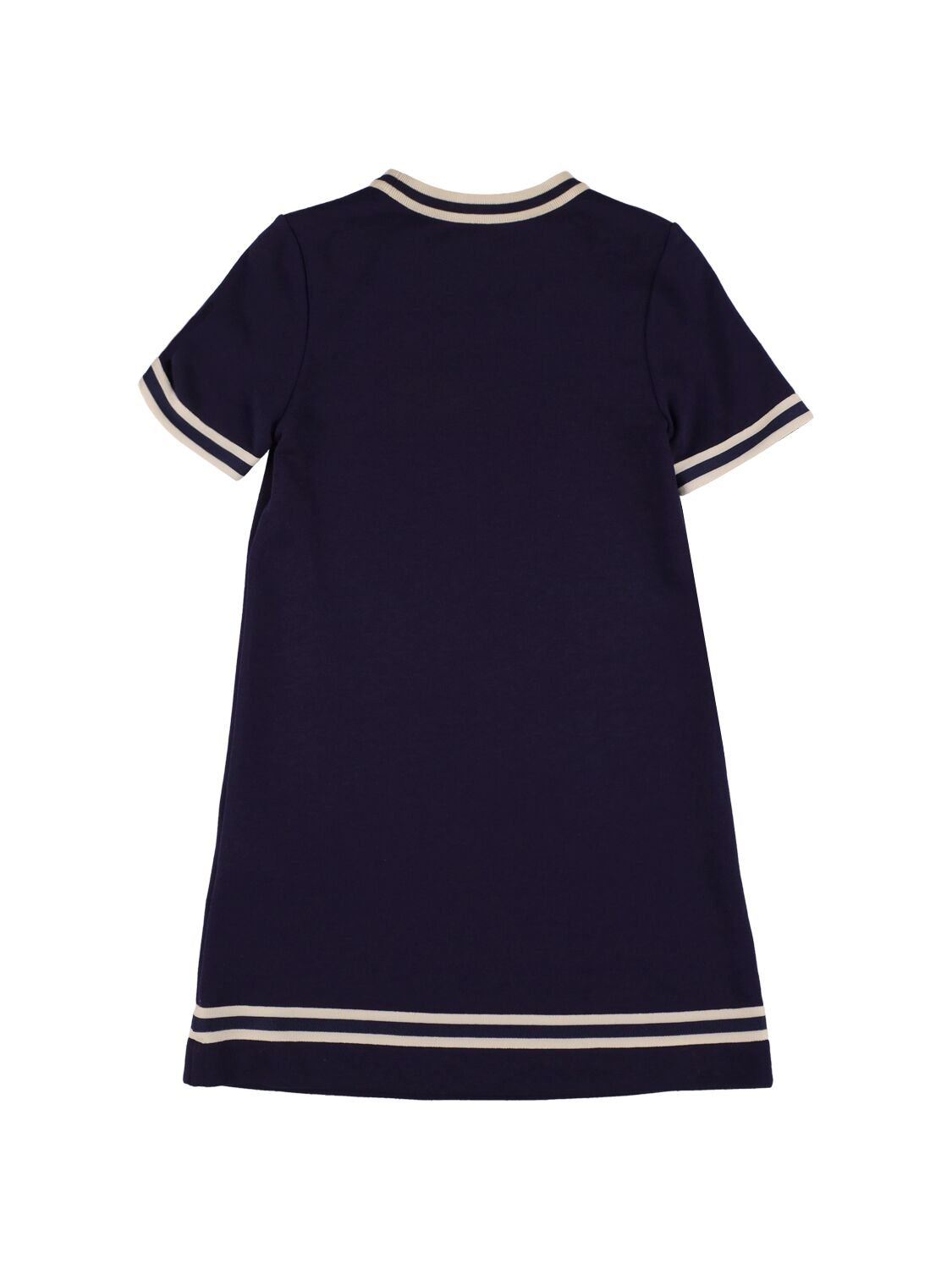 Shop Gucci Felted Cotton Jersey Dress In Dark Night Sky