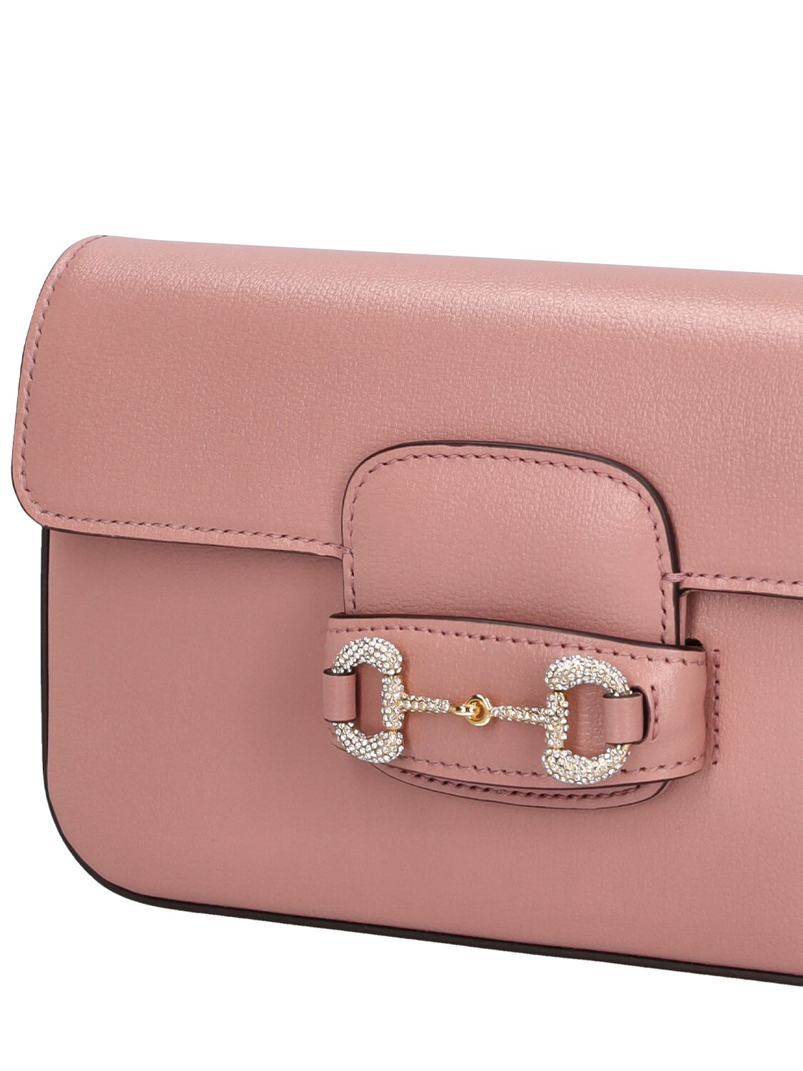 Shop Gucci Mini 1955 Horsebit Leather Bag In Rose