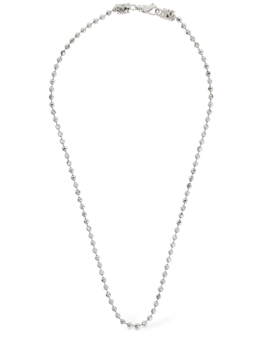 Emanuele Bicocchi Bead Chain Necklace In Silver