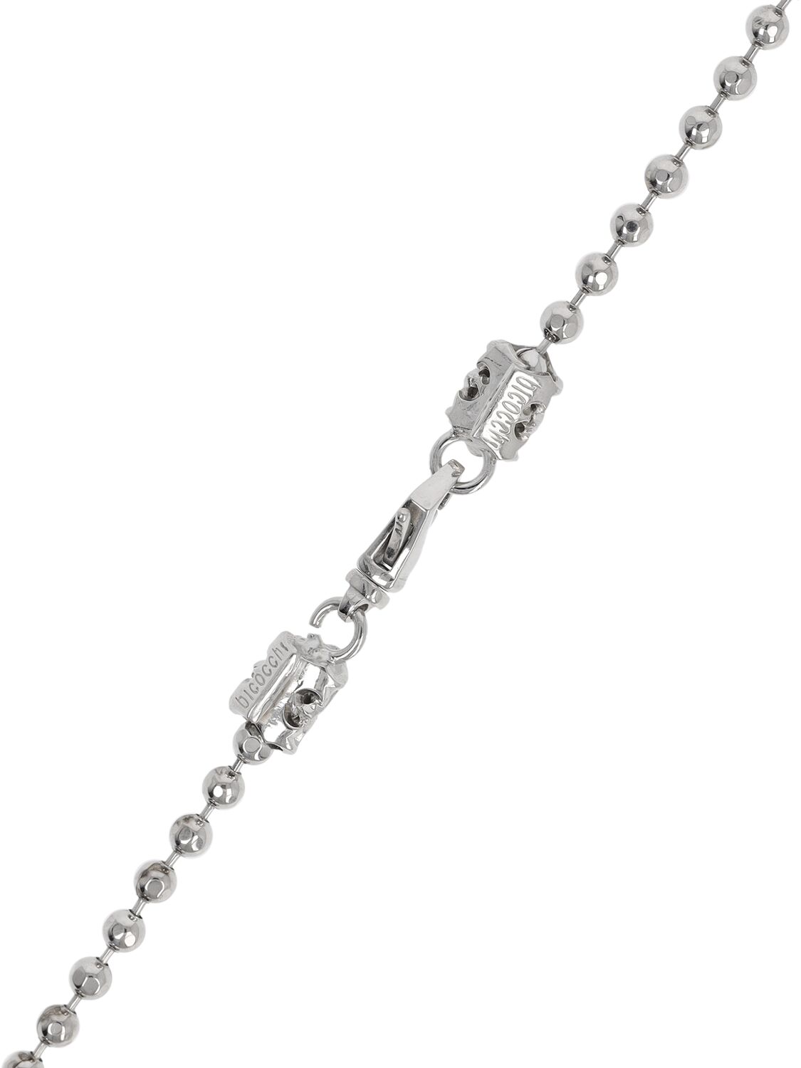 Shop Emanuele Bicocchi Bead Chain Necklace In Silver