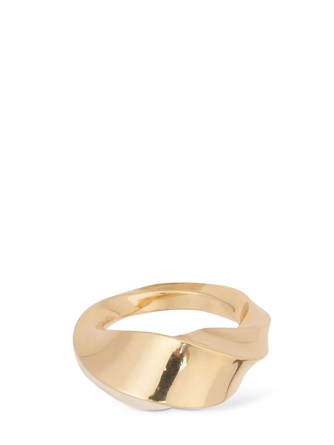 Shop Bottega Veneta Essentials Twist Sterling Silver Ring In Gold