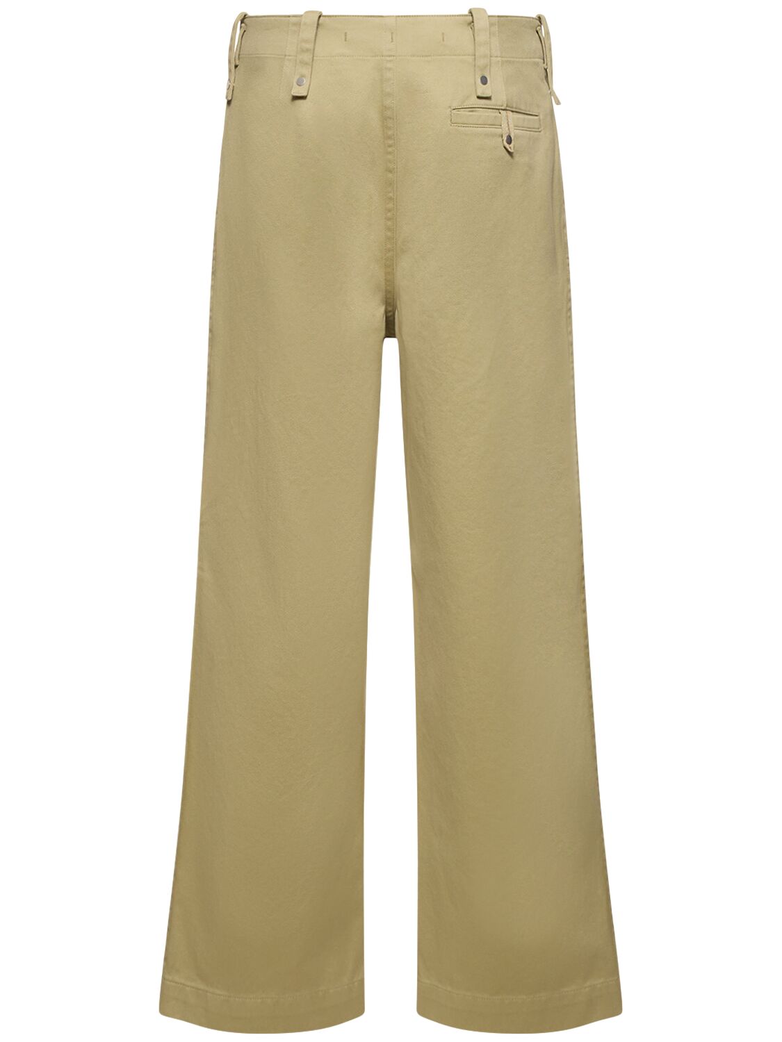 Shop Burberry Cotton Straight Pants In Hunter