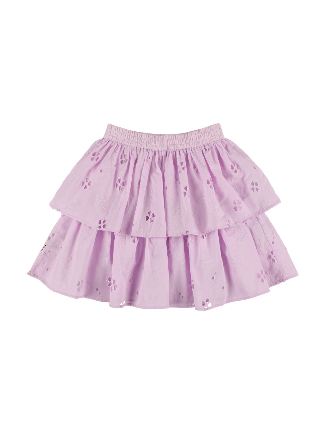 Shop Molo Organic Cotton Eyelet Lace Skirt In Light Purple
