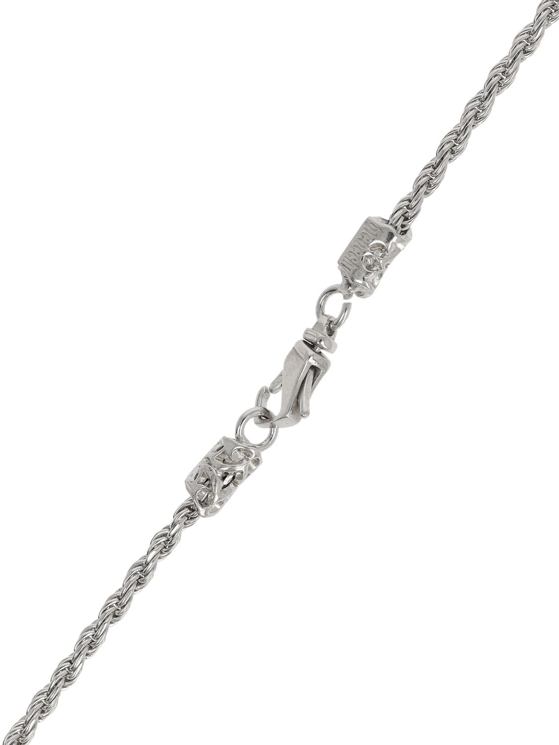 Shop Emanuele Bicocchi Thin Rope Chain Necklace In Silver