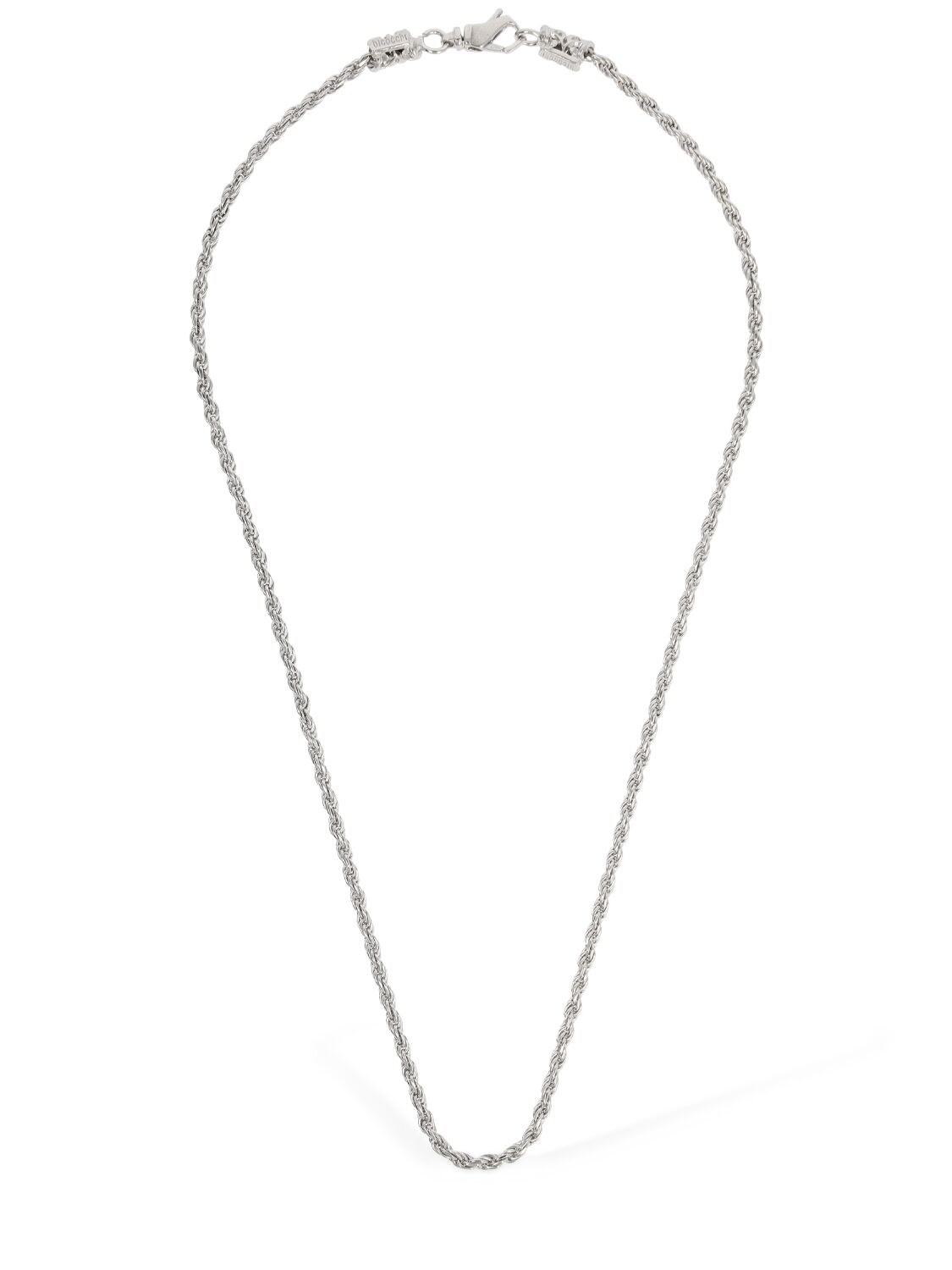 Emanuele Bicocchi Thin Rope Chain Necklace In Silver