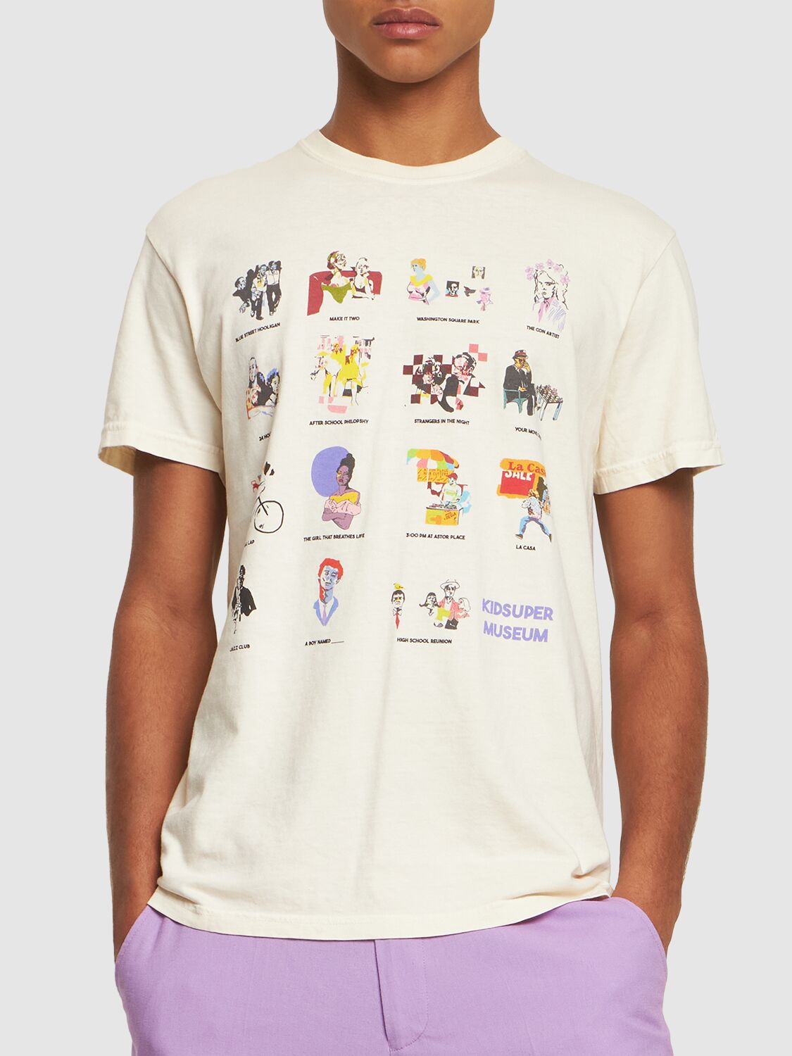 Shop Kidsuper Museum Cotton T-shirt In White