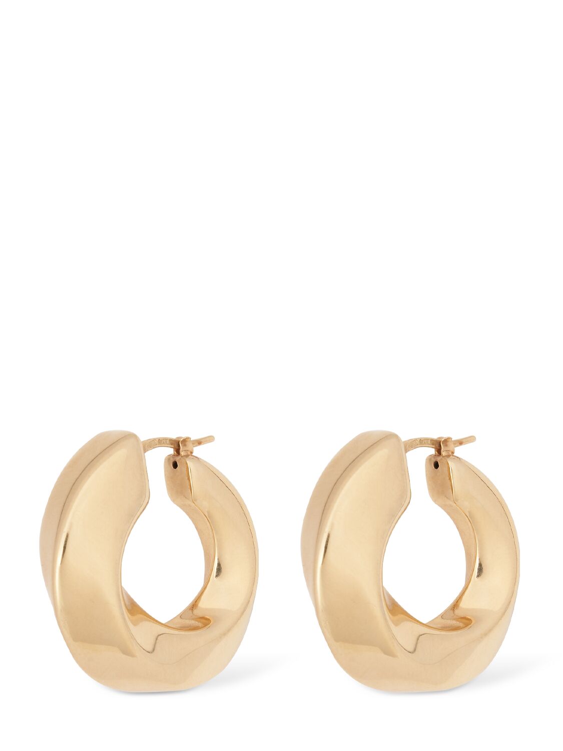 Shop Bottega Veneta Big Essentials Twist Sterling Earrings In Gold