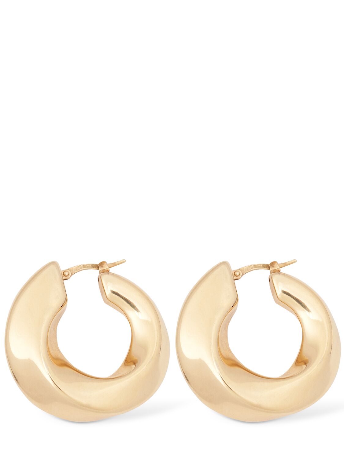 Bottega Veneta Big Essentials Twist Sterling Earrings In Gold