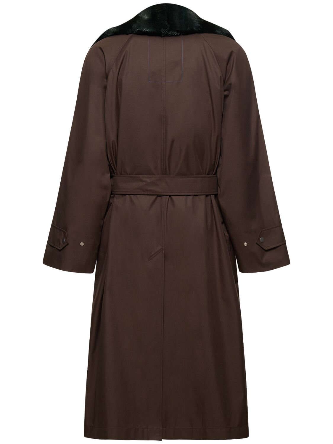 Shop Burberry Cotton Trench Coat In Otter