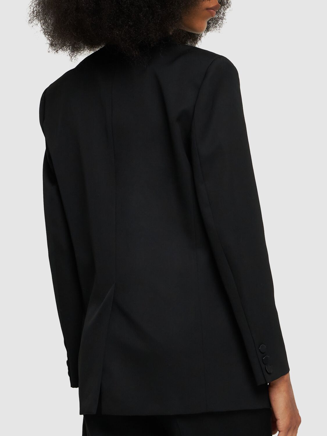 Shop Isabel Marant Peagan Wool Double Breasted Blazer In Black