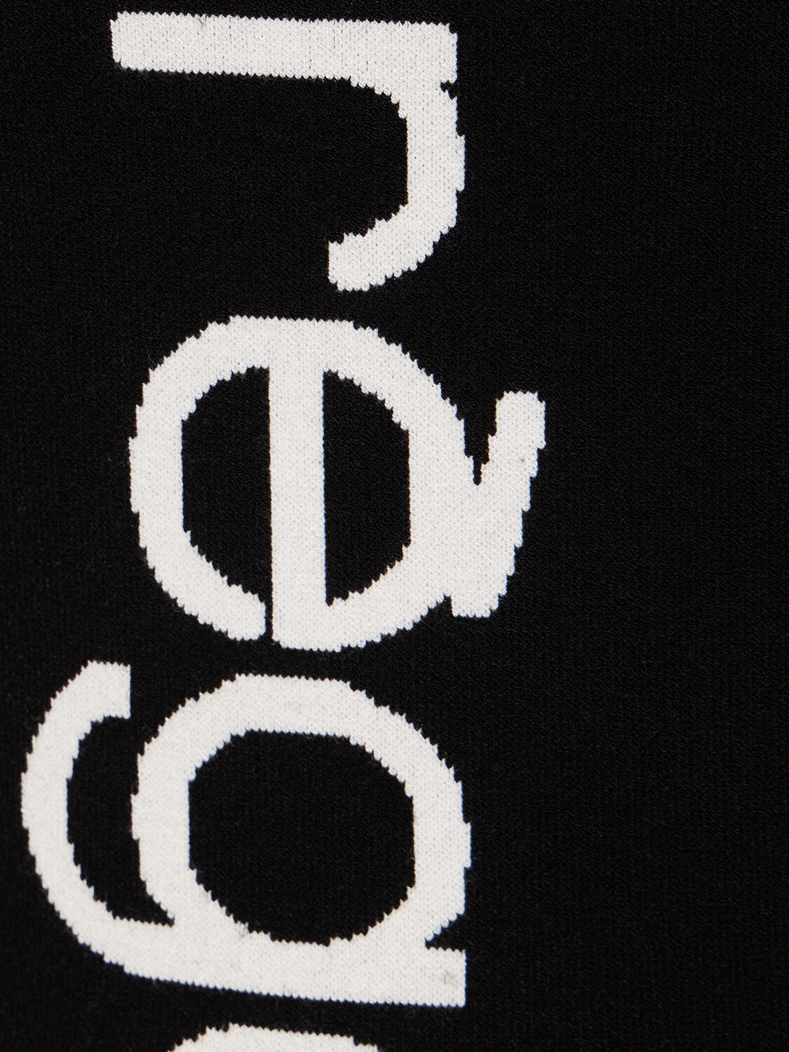 Shop Courrèges Logo Intarsia Knit Viscose Blend Sweater In Schwarz,weiss