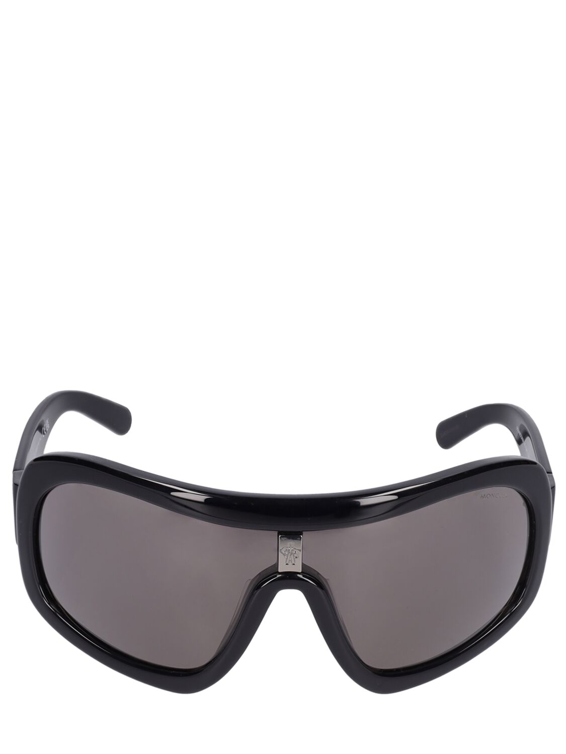 Moncler Franconia Shield Sunglasses In Shiny Black