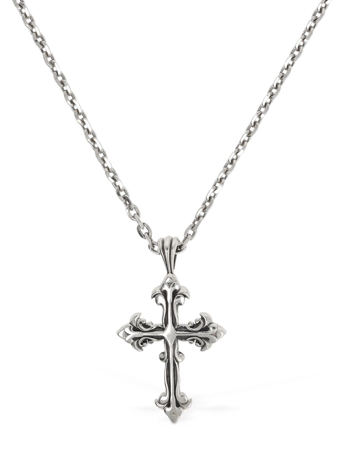 Emanuele Bicocchi Avelli Small Cross Necklace In Silver