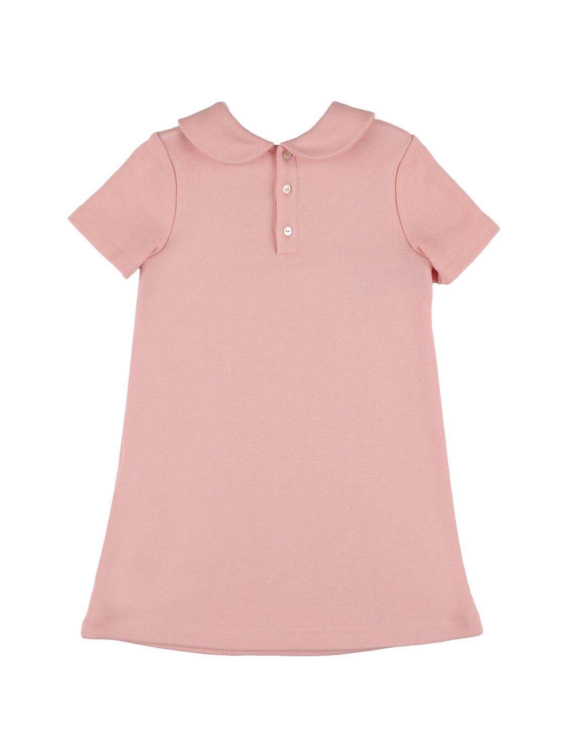 Shop Gucci Felted Cotton Jersey S/s Dress In Pink