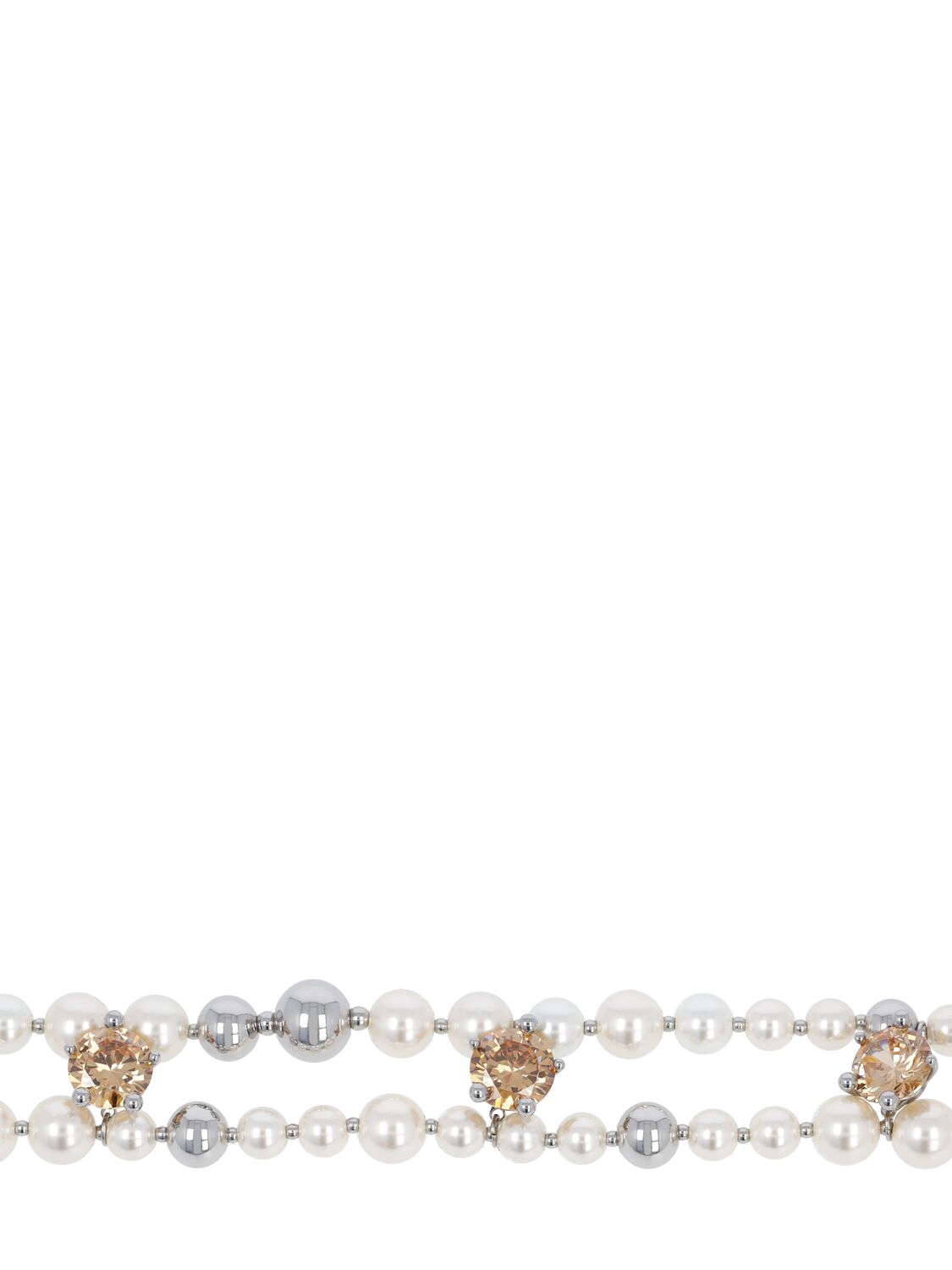 Shop Panconesi Perla Choker In White,multi