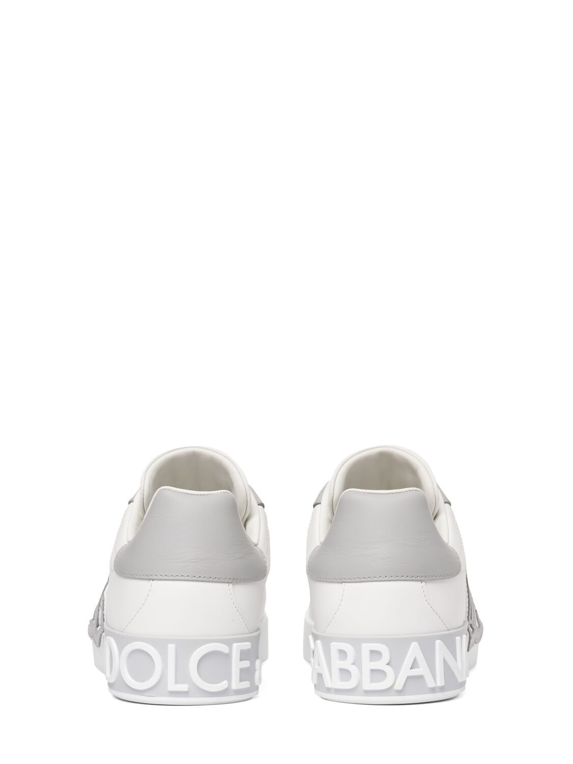 Shop Dolce & Gabbana Portofino Low Top Leather Sneakers In White