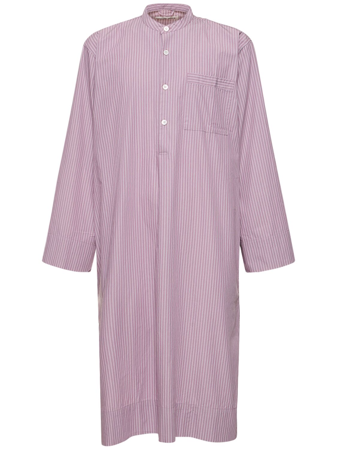 Birkenstock Tekla Buttoned Cotton Kaftan Shirt In Purple