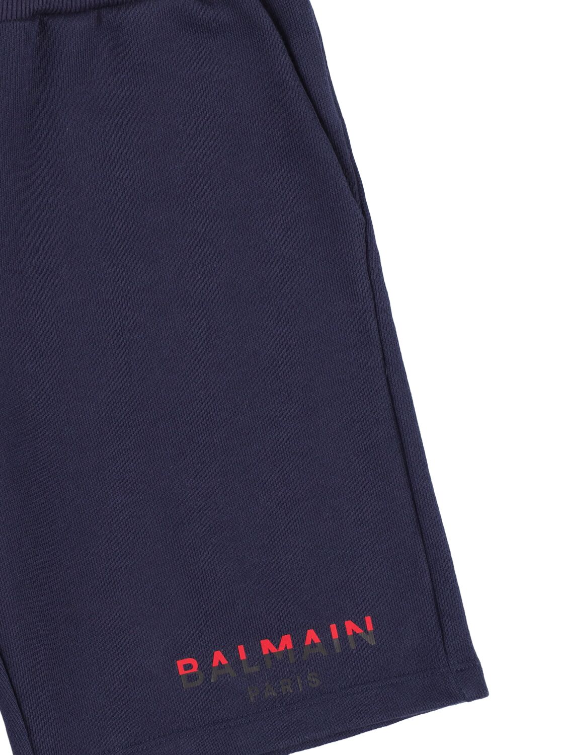 BALMAIN ORGANIC COTTON SWEAT SHORTS 