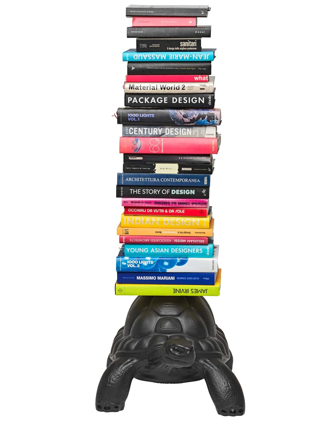 Shop Qeeboo Turtle Carry Bookcase In Black