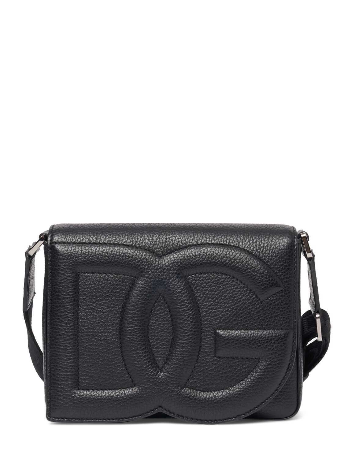 Shop Dolce & Gabbana Dg Embossed Logo Crossbody Bag In Black