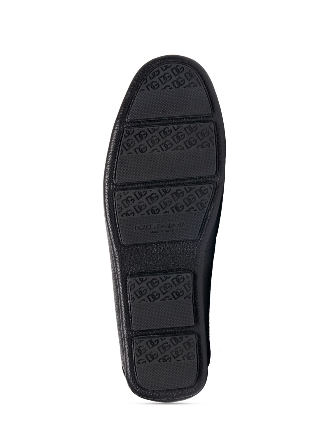 Shop Dolce & Gabbana Dg Driver Leather Loafer In Black