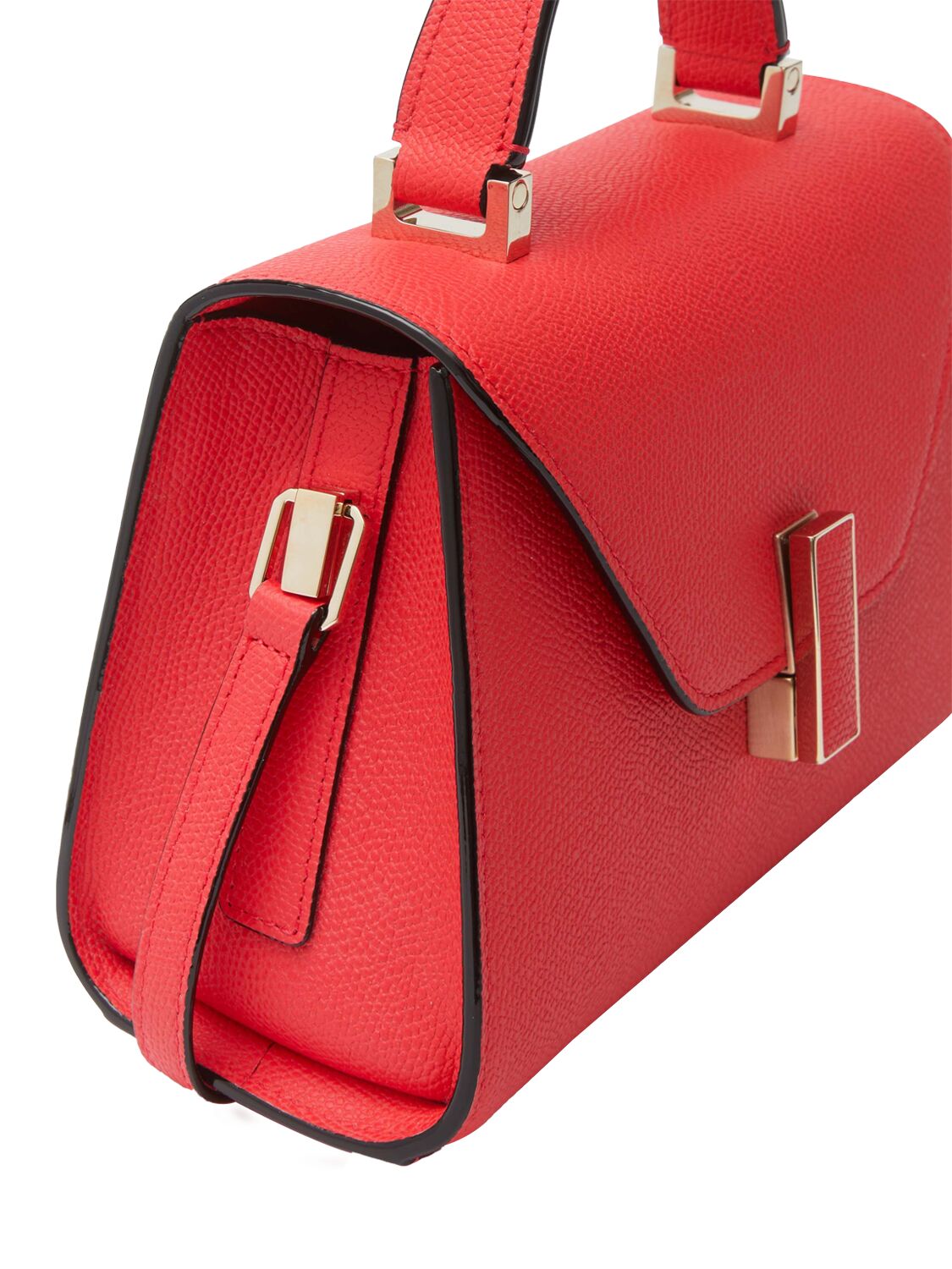 Shop Valextra Micro Iside Grained Leather Bag In Tango