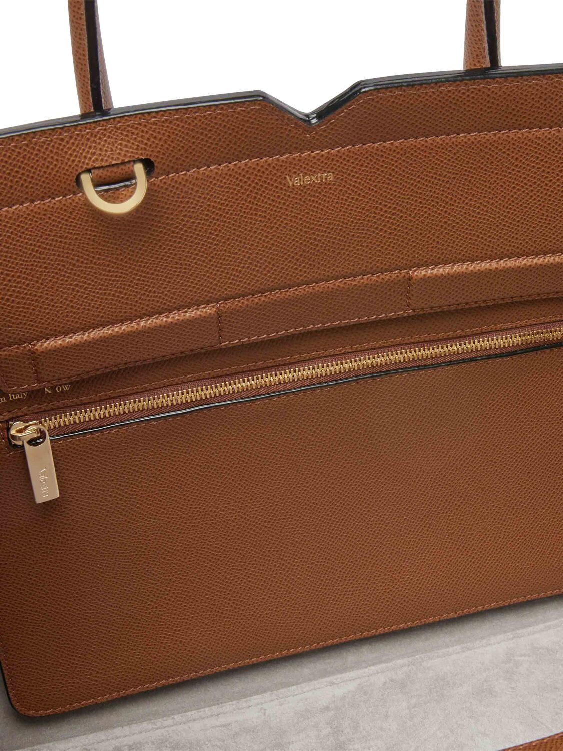 Shop Valextra Medium Milano Leather Tote Bag In Cioccolato