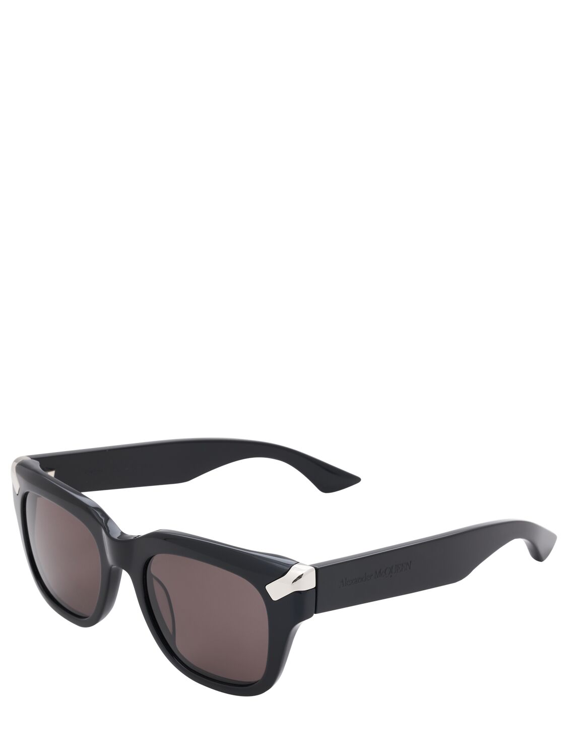 Shop Alexander Mcqueen Am0439s Acetate Sunglasses In Black