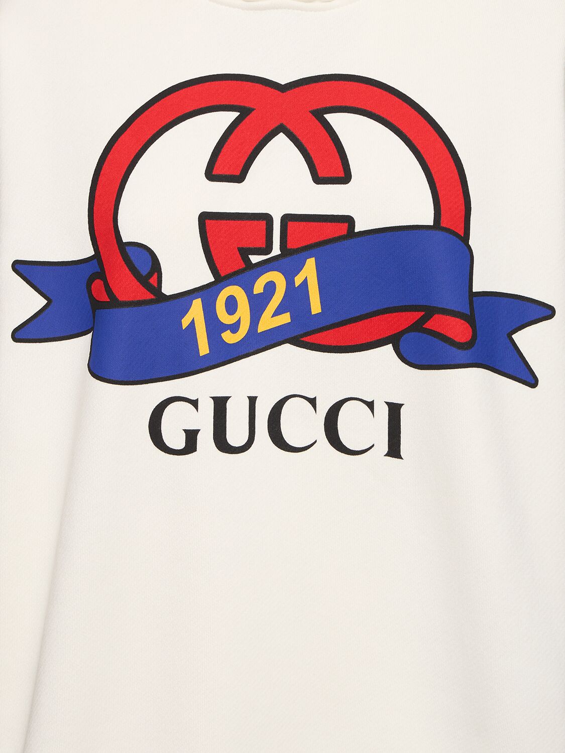 Shop Gucci Interlocking G 1921 Cotton Sweatshirt In Sunlight,multi