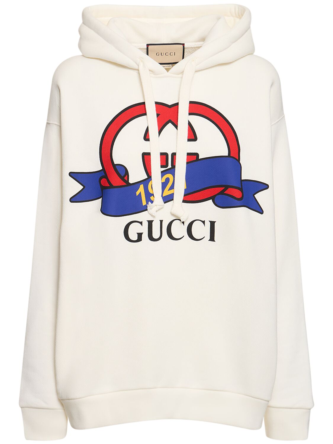 Shop Gucci Interlocking G 1921 Cotton Sweatshirt In Sunlight,multi