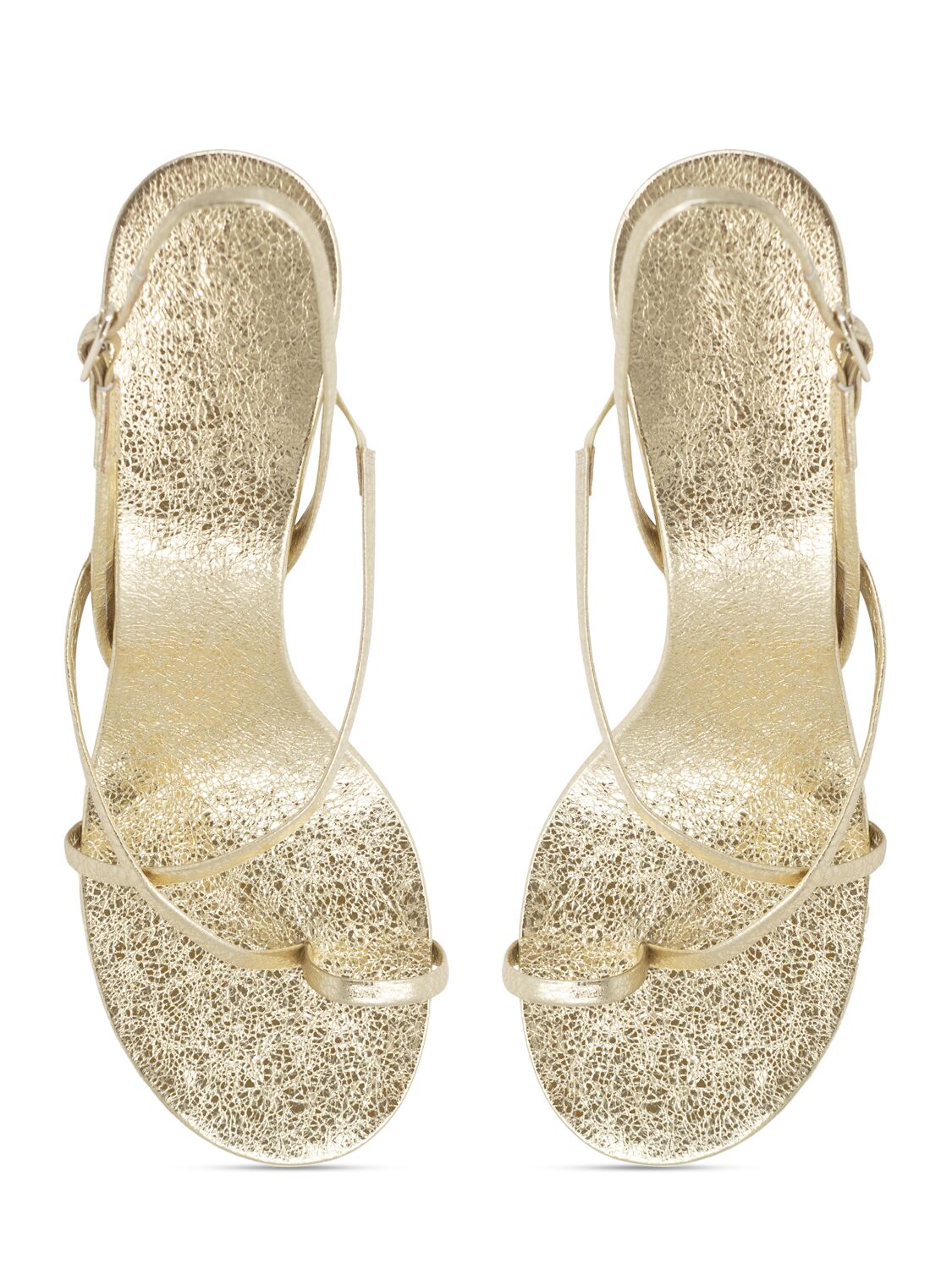 Shop Studio Amelia 70mm Agatha Leather Sandals In Gold