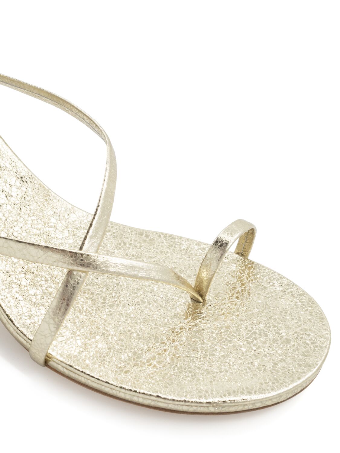 Shop Studio Amelia 70mm Agatha Leather Sandals In Gold