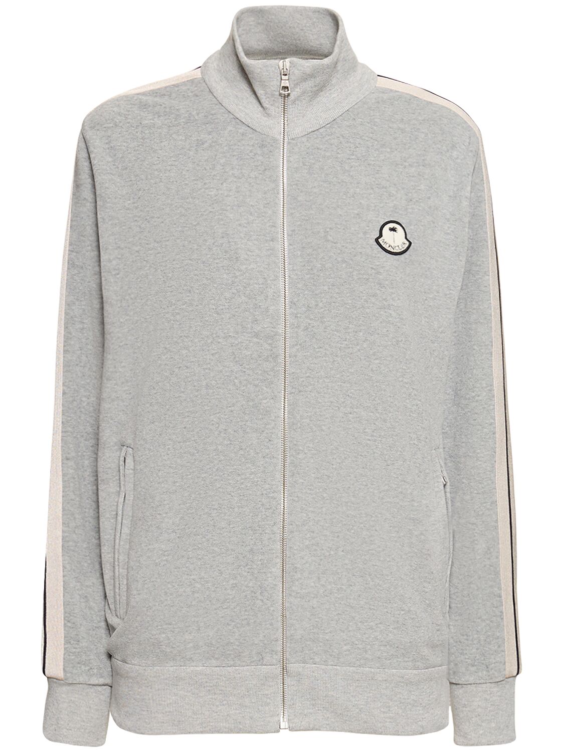 Moncler Genius Moncler X Palm Angels Zip-up Sweatshirt In Grey