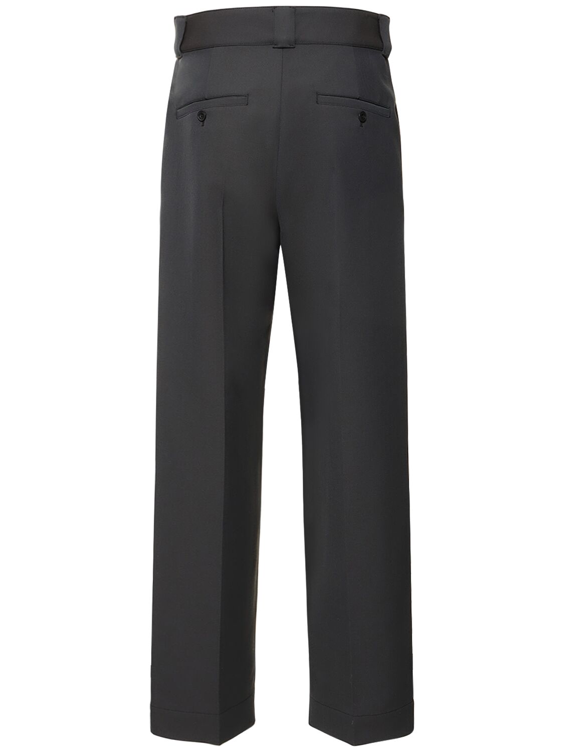 Shop Lemaire Carrot Wool Blend Pants In Grey