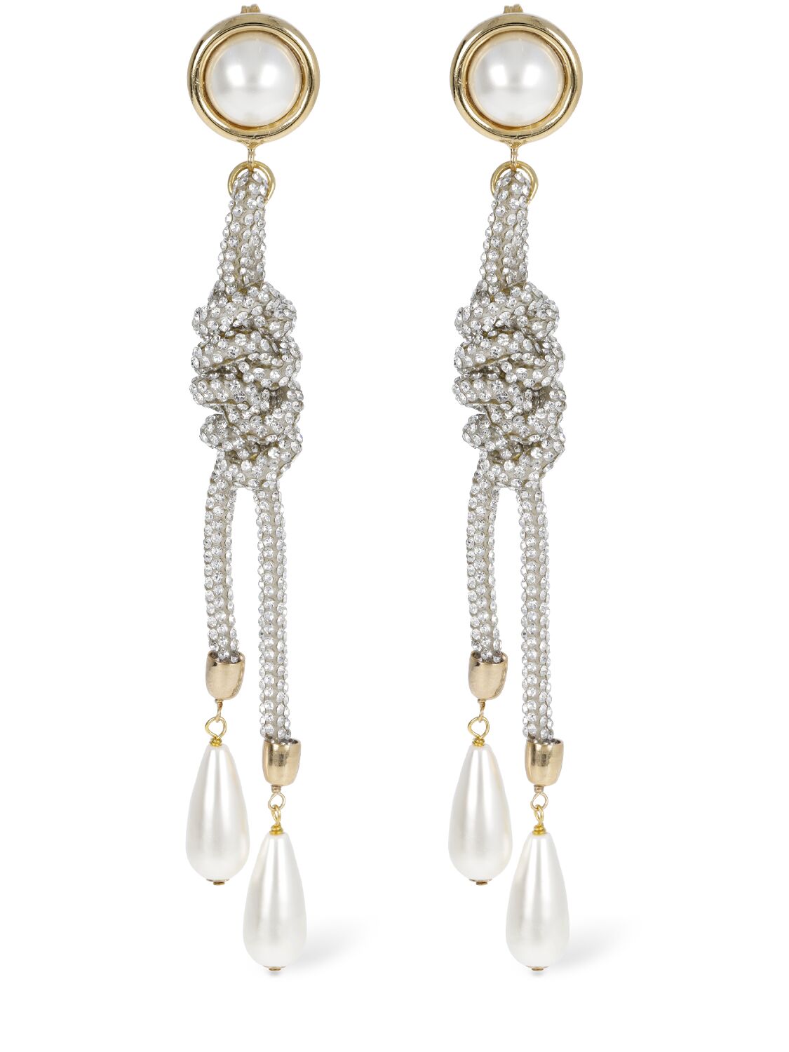 Gaia Crystal & Faux Pearl Earrings