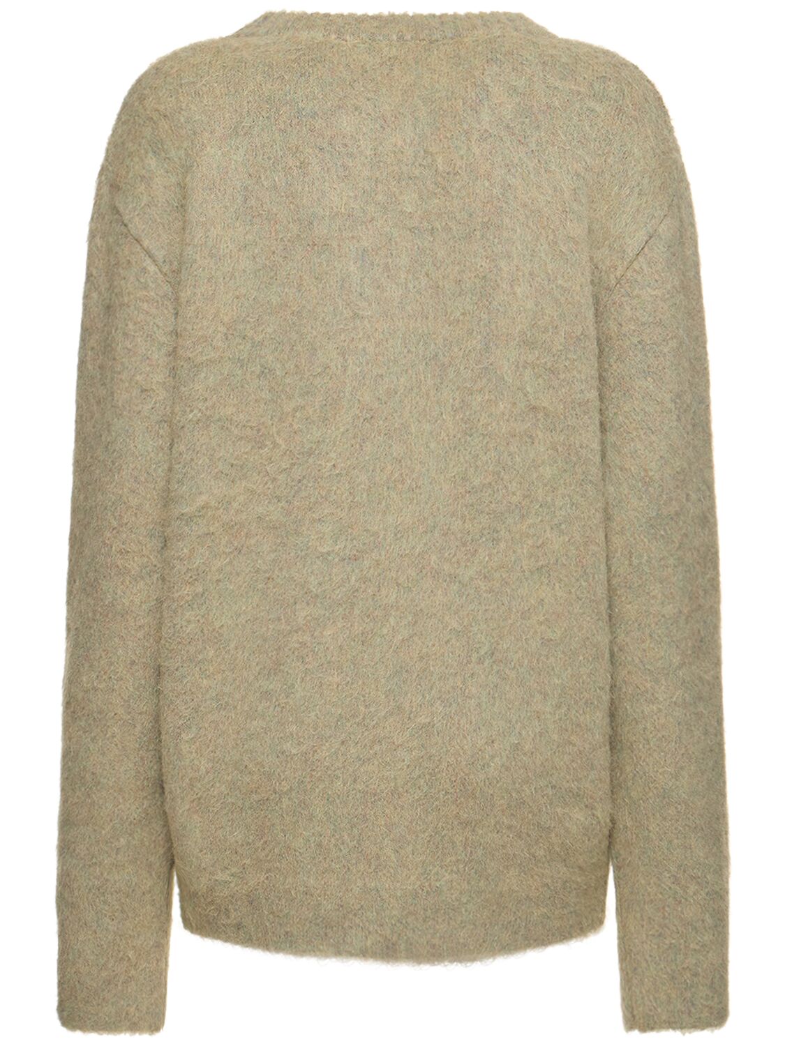 Shop Lemaire Brushed Mohair Blend Sweater In Beige