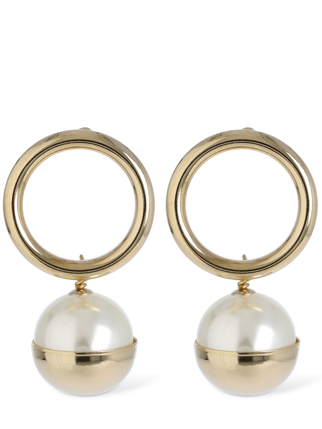 Rosantica Aria Faux Pearl Earrings In Gold,white