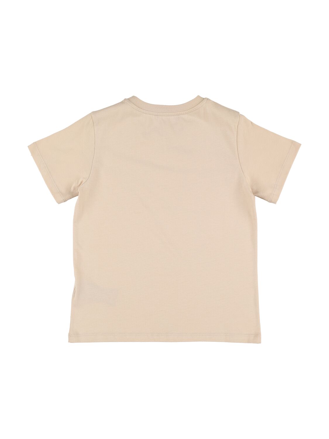 Shop Balmain Organic Cotton Jersey T-shirt In Beige