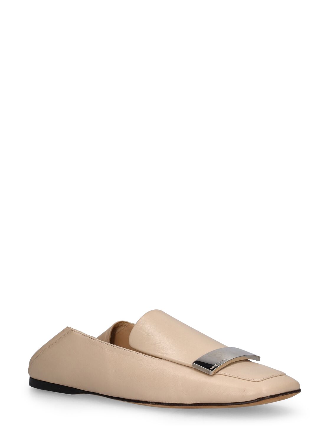 Shop Sergio Rossi Leather Loafers In Off White